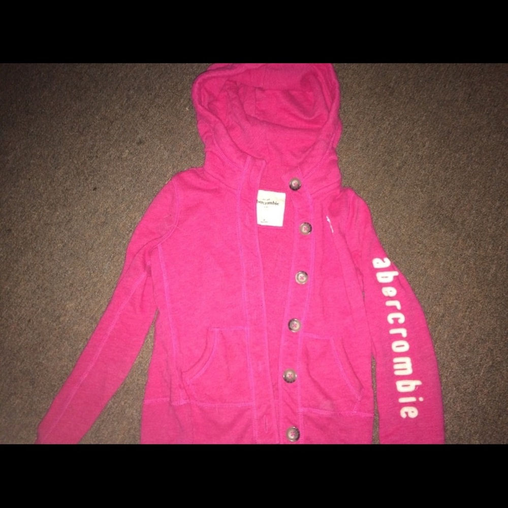Hot pink Abercrombie kids hoodie